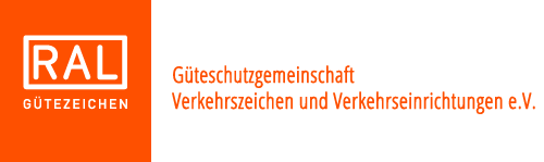 Logo: RAL Gütezeichen - Güteschutzgemeinschaft Verkehrszeichen und Verkehrseinrichtungen e.V.